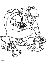 coloriage 101 dalmatiens nourrit par la nourrice